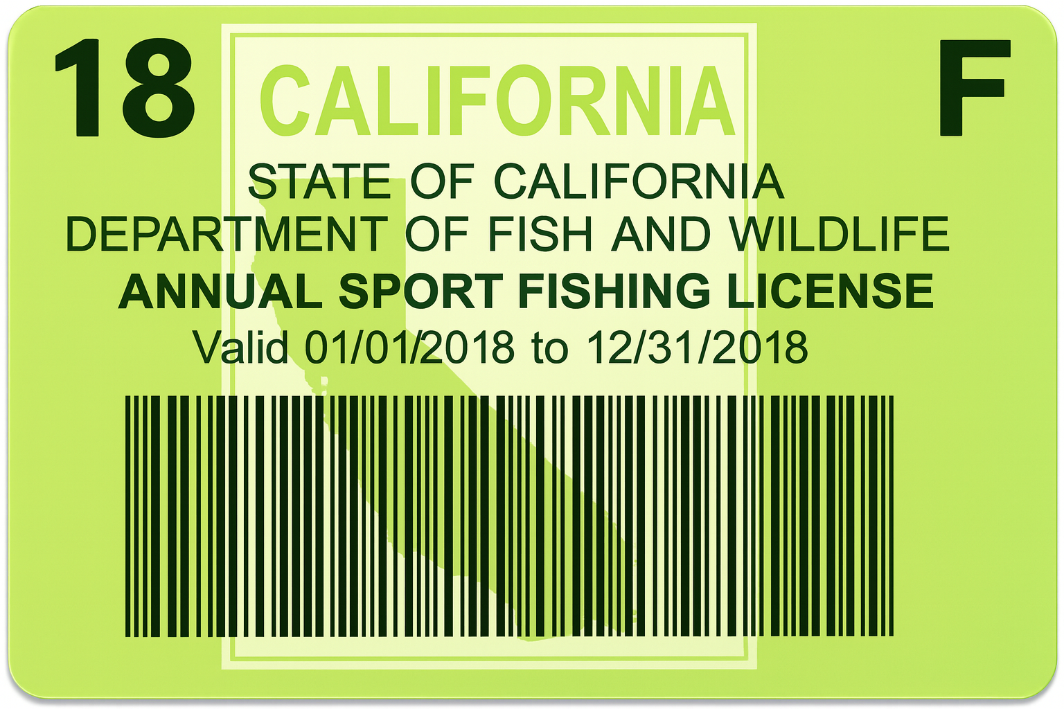california fishing license price